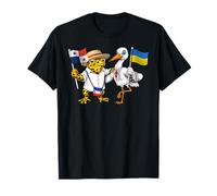 Panama Ukraine Flag Panamanian Roots Ukrainian Heritage T-Shirt