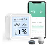 Panamalar Smart WiFi Thermometer Hygrometer with LCD Backlight, Digital Temperature Humidity Sensor Monitor Meter support App Control/Alexa/Send
