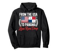Panamanian American Fun Tee From USA Panama Love Runs Deep Pullover Hoodie
