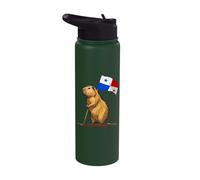 Panamanian Flag Capybara Panamanian Roots Panama Stainless Steel Insulated Water Bottle