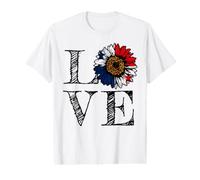 Panamanian Flag Sunflower Love Panama Value Graphic T-Shirt