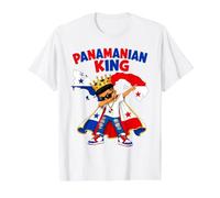 Panamanian King Panama Flag Dabbing Boy Kids Value Graphic T-Shirt, Men, White, XL