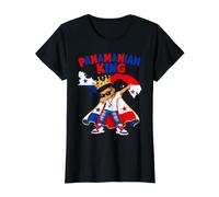 Panamanian King Panama Flag Dabbing Boy Kids Value Graphic T-Shirt, Women, Black, L