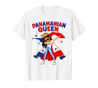 Panamanian Queen Panama Flag Dabbing Girl Crown Value Graphic T-Shirt, Men, White, L