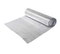 Panana 0.6×20m Aluminum Insulation Roll Double Foil Single Layer Air Bubble Roll for Roof /Loft /Wall /Home /Caravan (0.6x20m), Silver