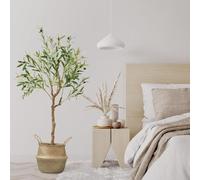 Panana 120cm Tall Artificial Plants,Faux Silk Olive Plant with Lifelike Leaves & Fruits, Fake Artificial Tree for for Home Office Indoor Decor (Olive Tree120cm / 1 Pack)