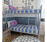 Panana 2 x 3FT Single Metal Bunk Bed 2 Persons Bed Frame Children Twins Bedroom Furniture (Silver)
