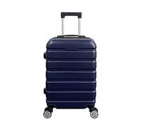 Panana 20" Modern Design Hard Shell Cabin ABS Suitcase 4 Wheel Luggage Trolley Case Lightweight (Blue, 20" Small)