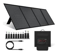 Panana 200W Foldable Solar Panel 18V Portable Solar Cell Solar Charger with 10-in-1 DC Connectors USB/Type-C/DC Port for Outdoor Power Station RV Camping Off Grid Backyard Use