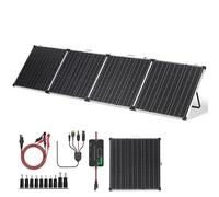 Panana 220W Foldable Solar Panel, 18V Portable Monocrystalline Solar Suitcase with SAE Connector Kit, Charge Controller, Mount Bracket for Off Grid Camping Car RV Marine Boat Battery (220W)