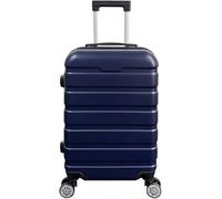 Panana 2MODEL Fashion Hand Luggage Lightweight ABS Cabin Hard Shell Trolley Travel Suitcase with 4 Wheels Carry-on Suitcases(Model A-3PCS,Black) (Blue, Model A-24inch)