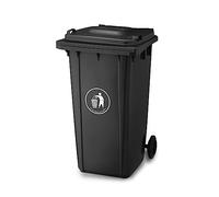 Panana 3 COLORS 240L Wheelie Bin Large Recycling Council Size Outdoor Rubbish Rubber Wheel Bins for Trash and Rubbish (Black)