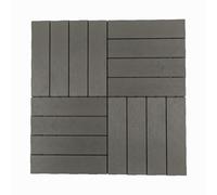 Panana 30 Packs Composite Decking Tiles, Plastic Decking Boards, Interlocking Flooring Tiles Indoor Outdoor Garden Patio Squares, 30 x 30cm Grey