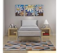 Panana 3FT Single Metal Bed Frame Teens Adults Children Bedroom Modern Style Silver