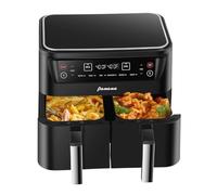 Panana 8L Air Fryer for Quick Meals, 6 Preset Function Air Fryers with Dual Basket, 2460W Oilless Healthy Cooking Airfryer for Home Use