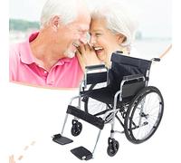 Panana All AID Footrest Self Propelled Folding Transit Comfort Wheelchair (Silver)