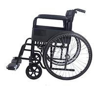 Panana All AID Wheelchair Foldable Self Propelled Lightweight Transit Travel Wheelchair (Black, 24'' Wheel)