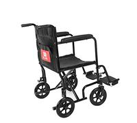 Panana All AID Wheelchair Foldable Self Propelled Lightweight Transit Travel Wheelchair (Black, 8'' Wheel)