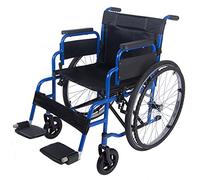 Panana All AID Wheelchair Foldable Self Propelled Lightweight Transit Travel Wheelchair (Blue, 24'' Wheel)