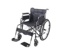 Panana All AID Wheelchair Foldable Self Propelled Lightweight Transit Travel Wheelchair (Grey, 24'' Wheel)