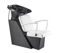 Panana Barber Backwash Chair - ABS Plastic Salon Shampoo Bowl Sink Chair with Basin (White)