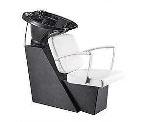 Panana Barber Backwash Chair - ABS Plastic Salon Shampoo Bowl Sink Chair with Basin (White)