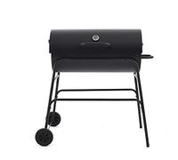 Panana Charcoal BBQ - Portable Barrel Barbecue with Warming Rack, Temperature Gauge, Wheels, Large Cooking Grill, Air Vents - Grill Meat, Fish Vegetables