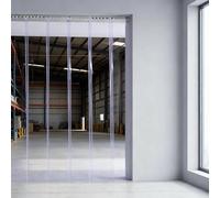 Panana Clear PVC Strip Door Curtain, 1m x 2m, Industrial Heavy Duty Plastic Door Curtain for Warehouse, Freezer, Commercial Kitchen, Easy Installation,Temperature Control & Insect Barrier