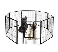 Panana Dog Playpen Heavy Duty Dog Pet Puppy Pen Cat Rabbit Fence Foldable Indoor/Outdoor Enclosure Run Cage (8 Panel, 80 x 80cm)