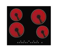 Panana Electric Ceramic Hobs 60cm Cooktop, Built in Hot Plate Black Glass Cooker Hob with 4 Cooking Zones with Touch Control, Timer, Child Lock,6000W(4 Zones Built-in Ceramic Hob - No Plug)