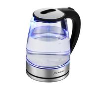 Panana Electric Kettle Glass Kettle with Blue LED, 1.8L, Rapid Boil, 1800W, Auto Shut-Off, Easy to Clean, BPA Free