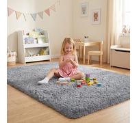 PANANASTORE Extra Large Thick Shaggy Rug Soft Living Room Bedroom Carpet Hallway Runner Rugs,Non-Slip, (Light Grey 120x160cm)