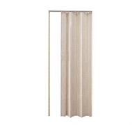 Panana Folding Door Natural Pine Effect PVC Internal Accordion Concertina Sliding Door Thickness:6mm/12mm Brown/Ivory/White/Yellow (6mm, Ivory)