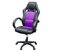 Panana Gaming Chair, Racing Style Office High Back Ergonomic Conference Work Chair Reclining Computer PC Swivel Desk Chair with Lumbar Support&Adjustable Task Gas lift PU Leather (Purple)