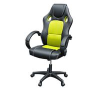 Panana Gaming Chair, Racing Style Office High Back Ergonomic Conference Work Chair Reclining Computer PC Swivel Desk Chair with Lumbar Support&Adjustable Task Gas lift PU Leather (Green)