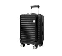 Panana Hard Shell Suitcase Trolley, Carry On Hand Cabin Luggage Lightweight Travel Bag with TSA Lock & Durable 4 Spinner Wheels (Black)