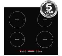 Panana Induction Hob 4 Burners, 2800W Plug in Electric Hobs with Flexible Zone for BBQ, 60cm Built-in Induction Cooker with 9 Power Levels Setting, Pause Function, Timer, Child-safety Lock, No Plug