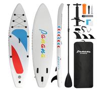 Panana Inflatable Stand Up Paddle Board 10’8’’x32’’× 6’’, Premium Surfing Board Kit for Youth & Adults, SUP with Adjustable Paddle Hand Pump Fin Leash Backpack