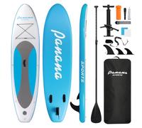 Panana Inflatable Stand Up Paddle Board 10ft SUP Board for Adults & Youth, Wide Stable Anti-Slip iSUP Kit with Paddle, Pump, Leash, Fin & Backpack for Surfing, Yoga, Fishing, All Water