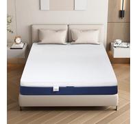 Panana King Mattress, 20CM Gel Memory Foam 5FT Mattress for Cool Sleep & Pressure Relief - Medium, 150x200x20CM(White/Blue)