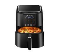 Panana Large 6L Air Fryer,Digital 12 Preset Menus, Adjustable Timer, 40-200°C Temperature Control, Non-Stick Basket, 1500W Oven Low Fat Oil Free Healthy Frying Cooker (Black, 6L)