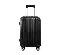 Panana Lightweight 3pcs/ 2pcs/ 20/24/28inch Hand Cabin Luggage Durable Hard Shell PP Suitcase Trolley Travel Holiday Case with 4 Wheels (Black, 20inch)