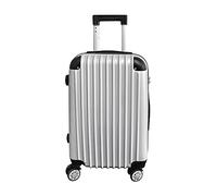 Panana Lightweight 3pcs/ 2pcs/ 20/24/28inch Hand Cabin Luggage Durable Hard Shell PP Suitcase Trolley Travel Holiday Case with 4 Wheels (Silver, 24inch)