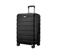 Panana Lightweight Hard Shell Suitcases Cabin Hold Luggage ABS Expandable Durable Trolley Travel Luggage with 4 Spinner Wheels TSA Lock, 3 Size for Choose (Black, 28 Inch)