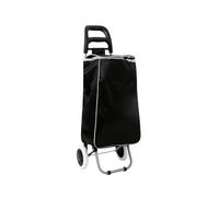 Panana Lightweight Shopping Trolley Luggage Bag 2 Wheels Hard Wearing Foldaway for Easy Storage 35Ltr (Fabric, 2wheel-HKST01BK)