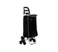 Panana Lightweight Shopping Trolley Luggage Bag 6 Wheels Hard Wearing Foldaway for Easy Storage 35Ltr (Fabric, 6wheels-HKST07BK)