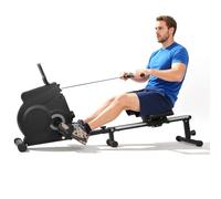 Panana Magnetic Rowing Machine with Dual-Action Row & Pedal, Compact Foldable Folding Rower for Home Gym Office with Quiet Resistance 8 Levels, Adjustable Seat, 300lb Weight Capacity