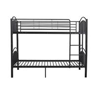 Panana Metal Bunk Bed Frame, 2 x 3FT Single 2-Storey Bed Frame Children's Bed room Furniture Double Sleepers Bed Frame Bed Sets - No Mattress Included (Black)