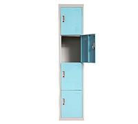 Panana Metal Storage Locker Cupboard Tall Office Lockable Filing Cabinet 4 Doors Free Standing Office File Cupboard Unit Racking Solutions Bookcase School Staff Gym Changing Room Cabinet