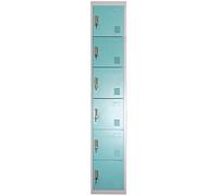 Panana Metal Storage Lockers Lockable Office File Cupboard Unit Racking Solutions School Staff Gym Changing Room Six Door Blue